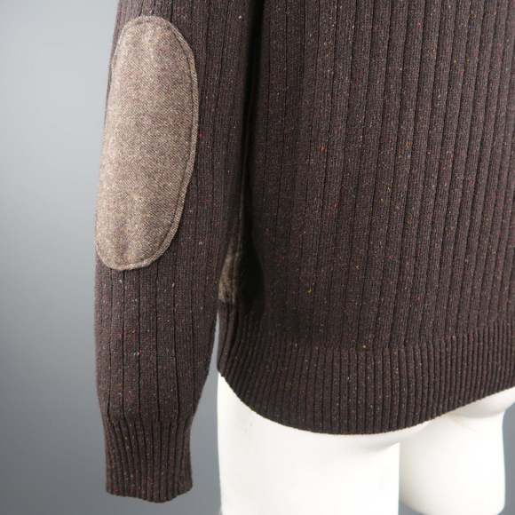 TORRAS Chest Brown Mixed Materials Wool Zip Up Jacket - Picture 8 of 9